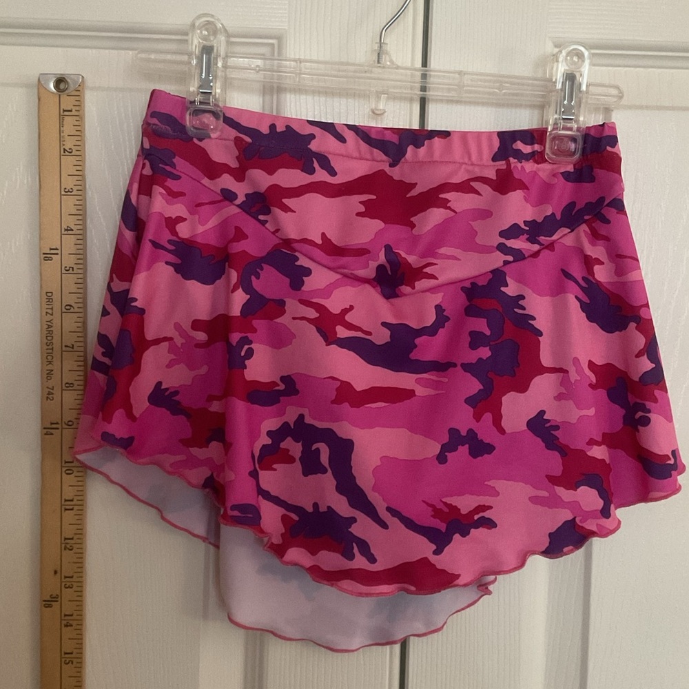 Unicorn Sportswear Pink Camo Figure Skating Skirt Adult XS